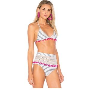 Tularosa Nina Bikini Top in Blue Stripe